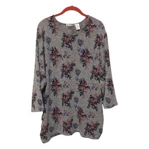 7. Bonnie Evans Grey Floral Top (1X)